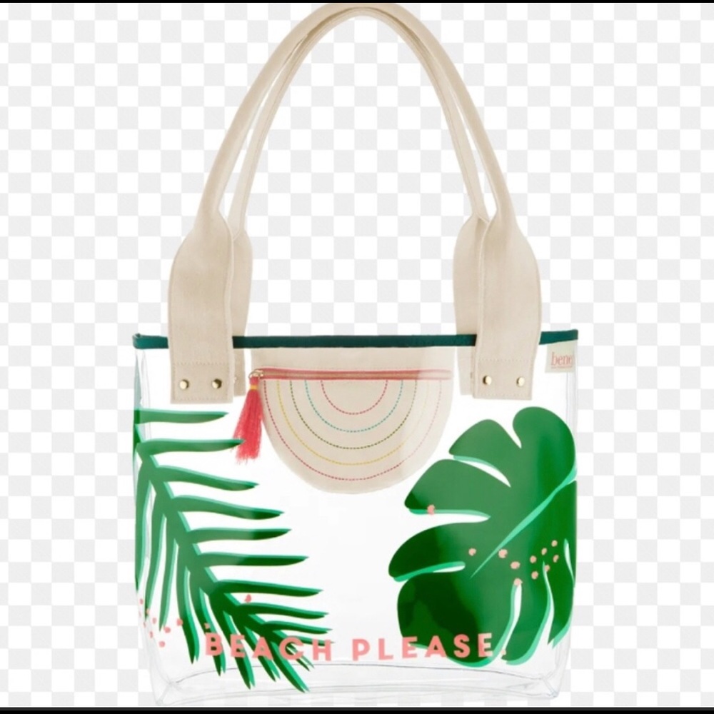 beach please tote bag